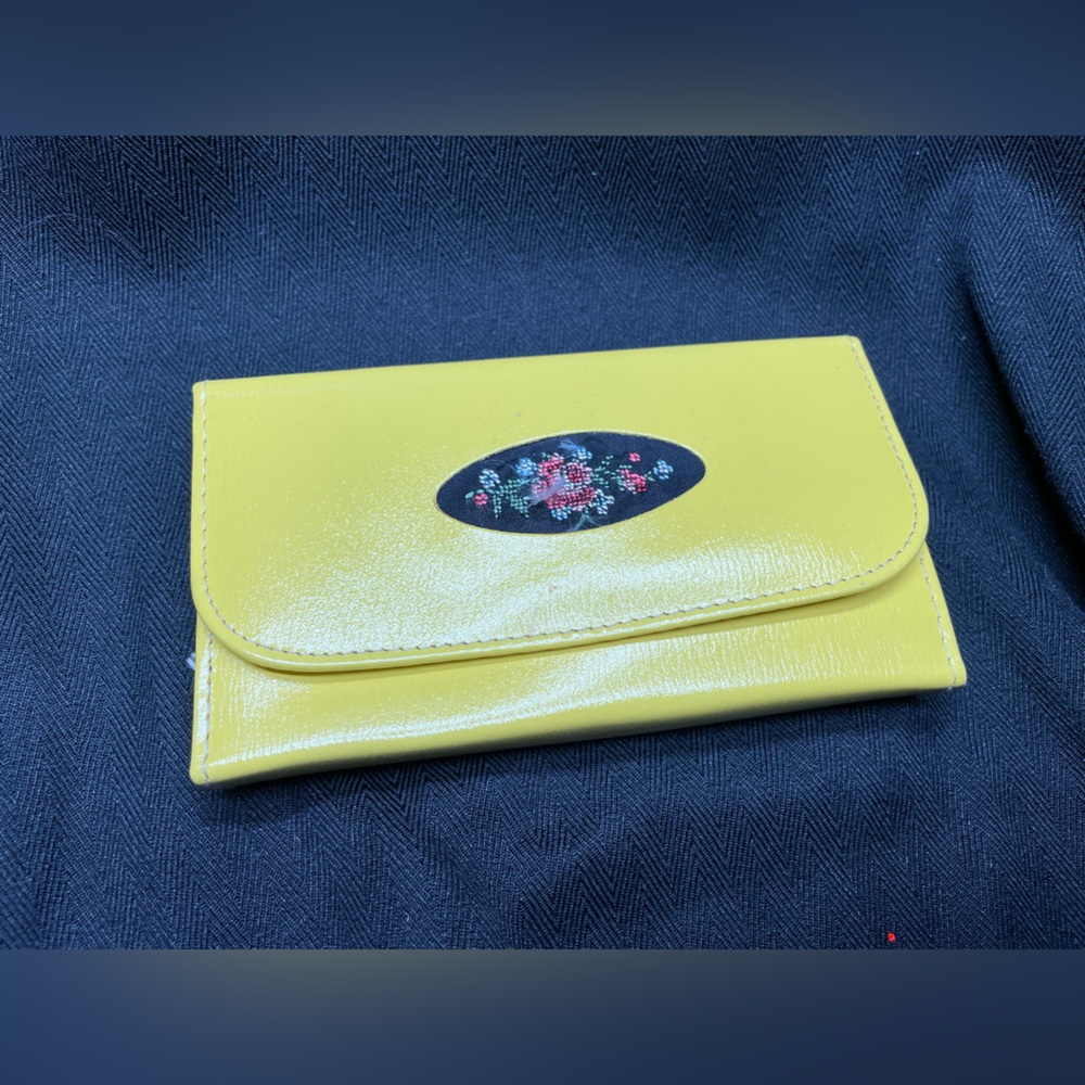 VTG. Austrian and German Yellow Leather Manicure Kit